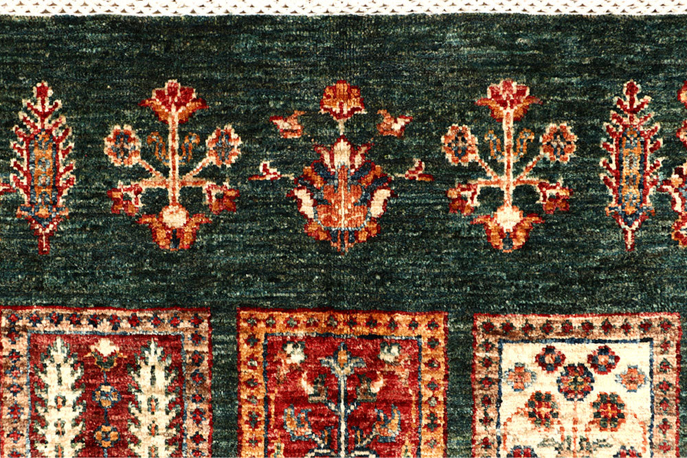 Green Kazak 4' 9 x 7' - No. 67577 - ALRUG Rug Store