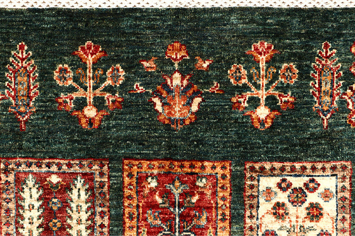 Green Kazak 4' 9 x 7' - No. 67577 - ALRUG Rug Store