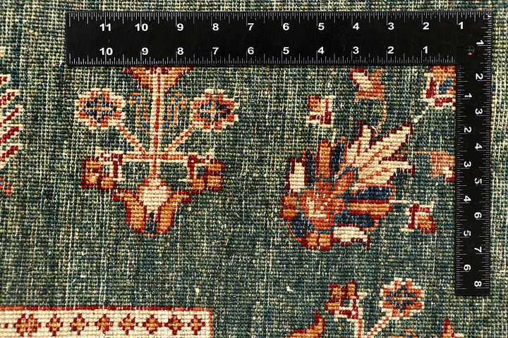 Green Kazak 4' 9 x 7' - No. 67577 - ALRUG Rug Store