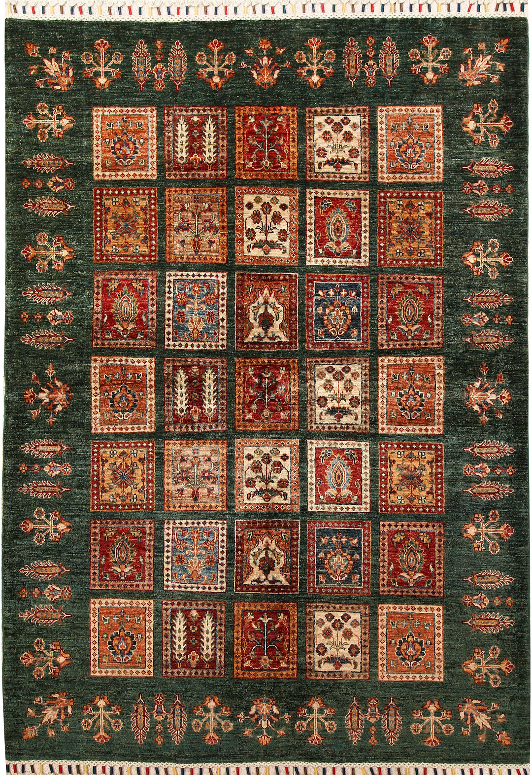 Green Kazak 4' 9 x 7' - No. 67577 - ALRUG Rug Store