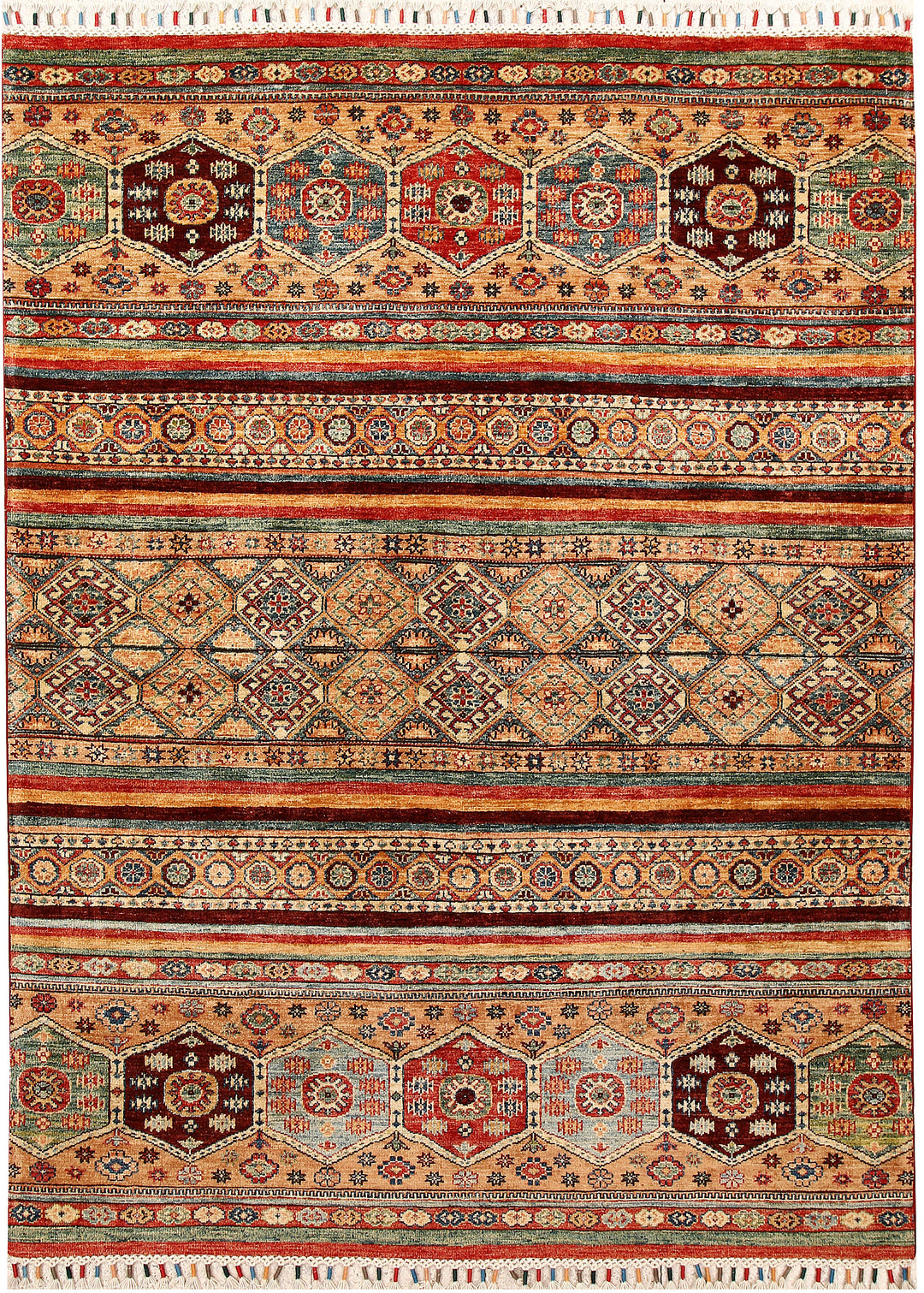 Multi Colored Kazak 5' 1 x 6' 10 - No. 67580 - ALRUG Rug Store