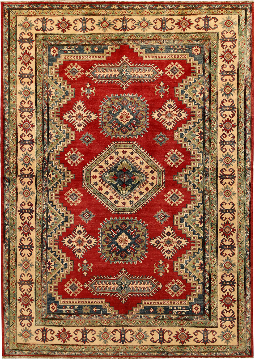 Firebrick Kazak 6' 8 x 9' 7 - No. 67581 - ALRUG Rug Store