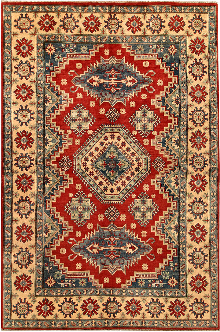 Firebrick Kazak 6' 6 x 9' 9 - No. 67583 - ALRUG Rug Store