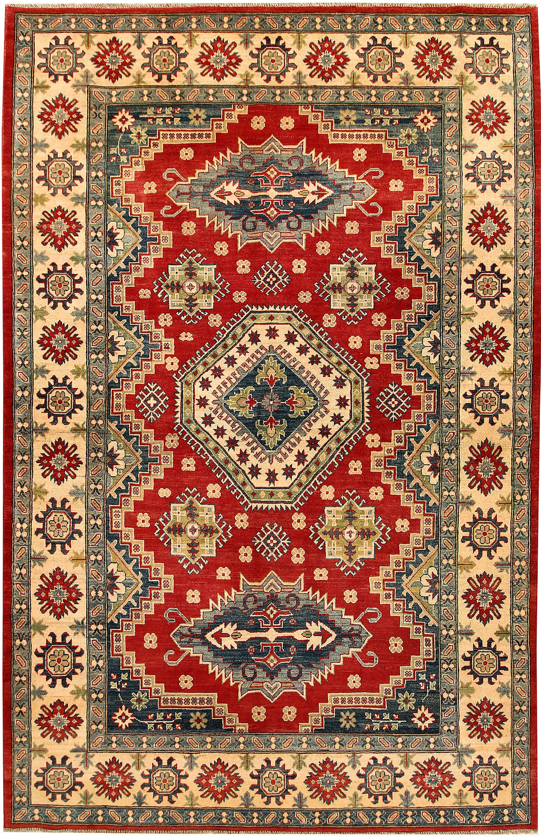 Firebrick Kazak 6' 8 x 10' 6 - No. 67586 - ALRUG Rug Store