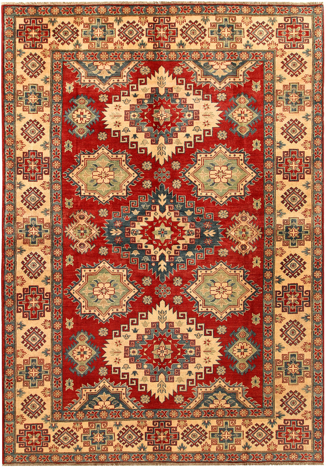 Firebrick Kazak 6' 9 x 9' 9 - No. 67587 - ALRUG Rug Store