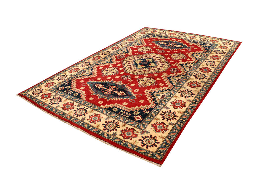 Red Kazak 6' 4 x 9' 6 - No. 67590 - ALRUG Rug Store