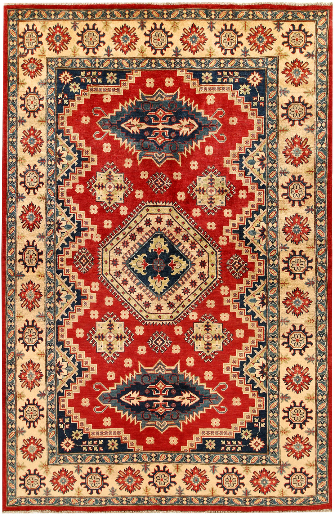 Red Kazak 6' 4 x 9' 6 - No. 67590 - ALRUG Rug Store