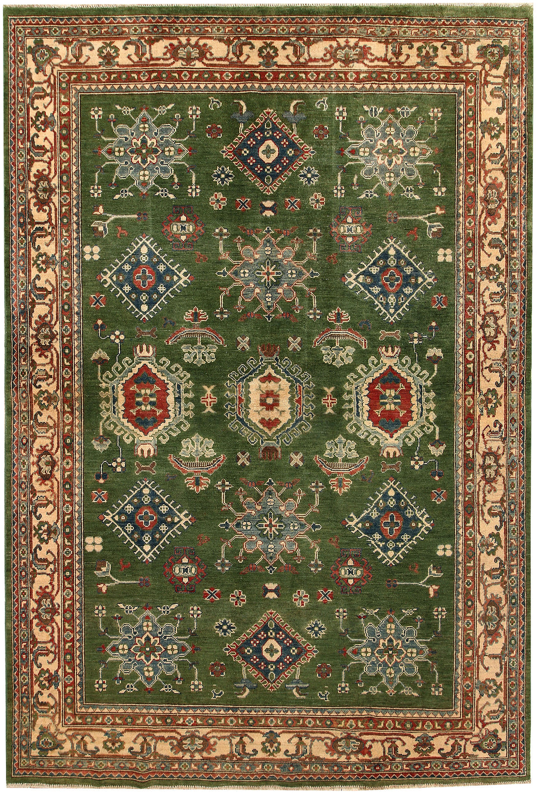 Olivedrab Kazak 6' 6 x 9' 8 - No. 67592 - ALRUG Rug Store
