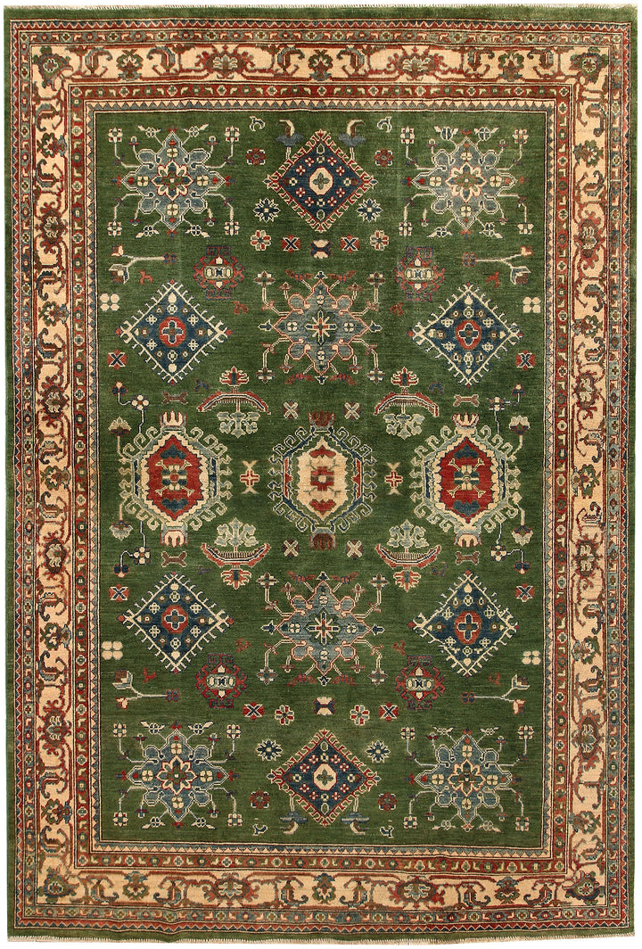 Olivedrab Kazak 6' 6 x 9' 8 - No. 67592 - ALRUG Rug Store
