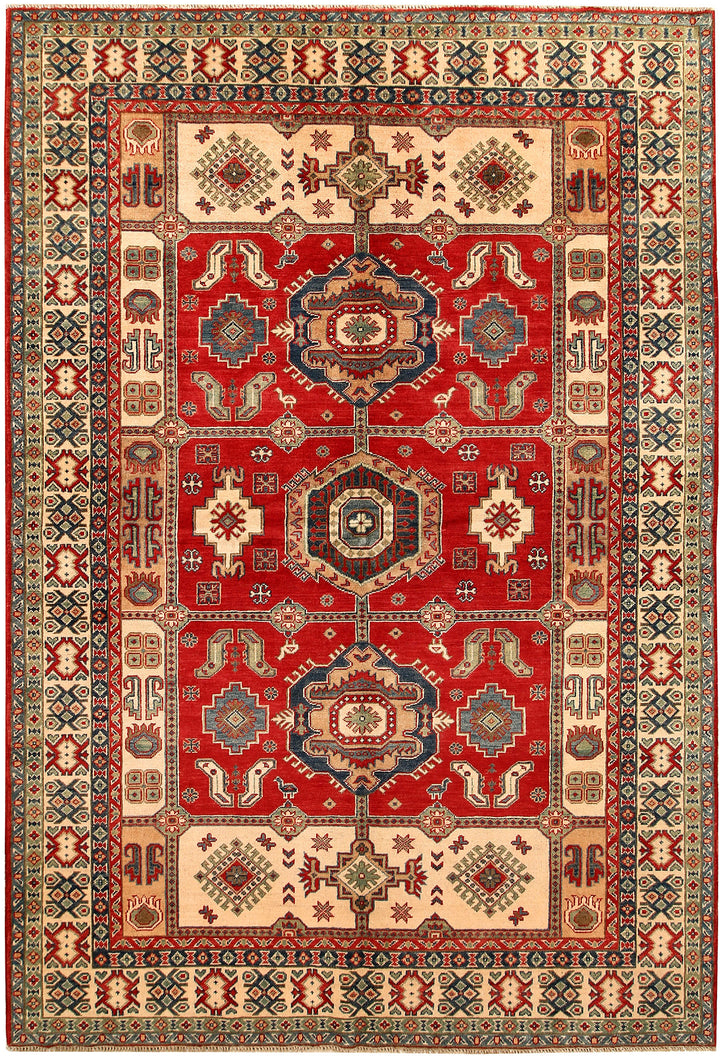 Firebrick Kazak 6' 7 x 9' 8 - No. 67598 - ALRUG Rug Store