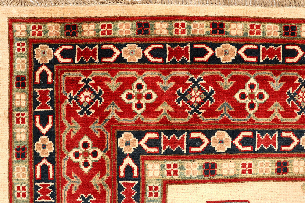 Blanched Almond Kazak 6' 5 x 9' 9 - No. 67599 - ALRUG Rug Store