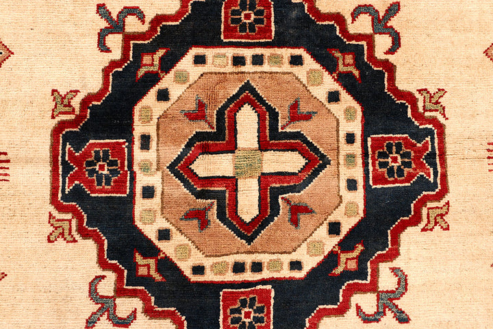 Blanched Almond Kazak 6' 5 x 9' 9 - No. 67599 - ALRUG Rug Store