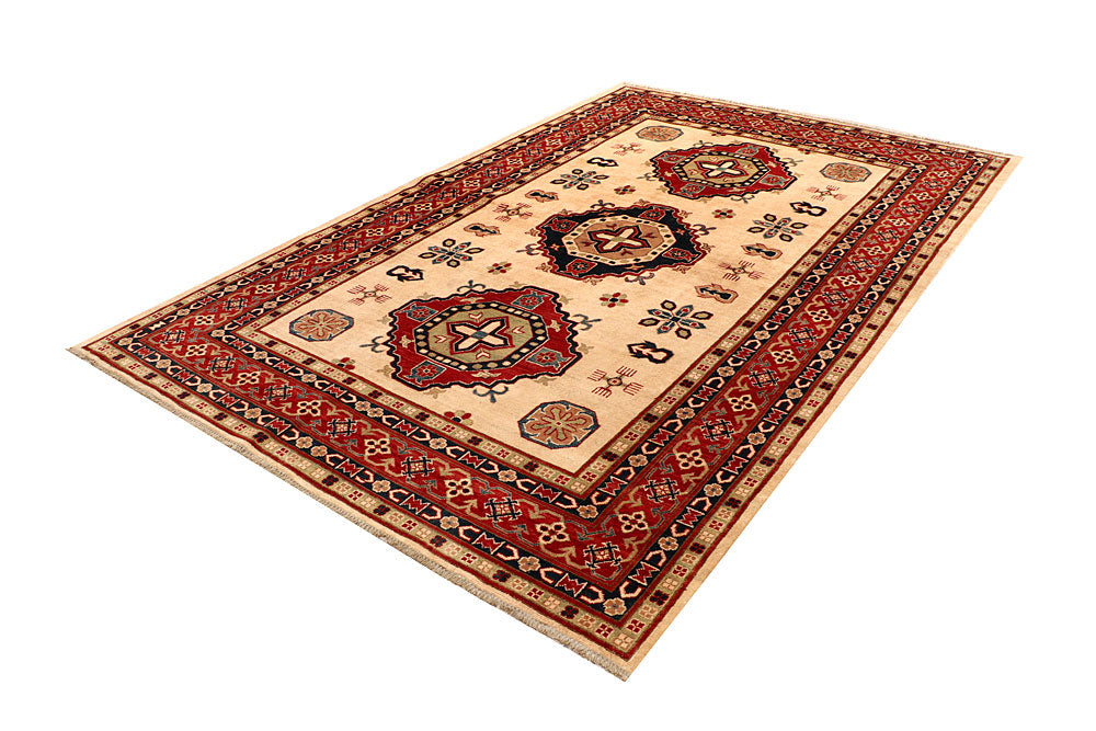 Blanched Almond Kazak 6' 5 x 9' 9 - No. 67599 - ALRUG Rug Store