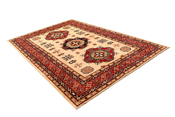 Blanched Almond Kazak 6' 5 x 9' 9 - No. 67599 - ALRUG Rug Store