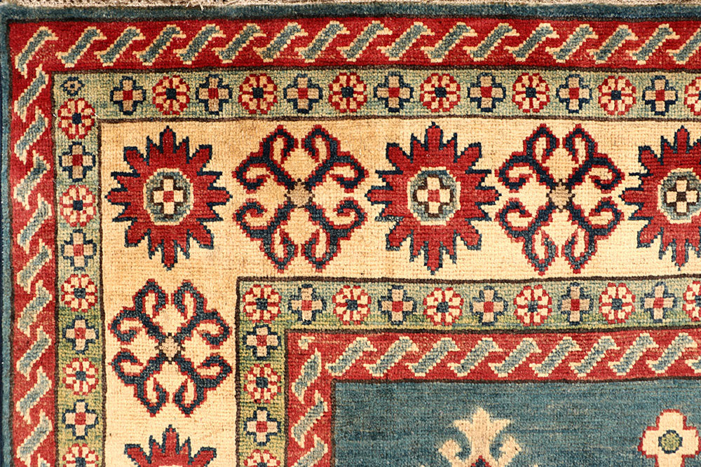 Cadet Blue Kazak 6' 7 x 9' 5 - No. 67600 - ALRUG Rug Store