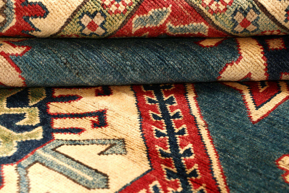 Cadet Blue Kazak 6' 7 x 9' 5 - No. 67600 - ALRUG Rug Store