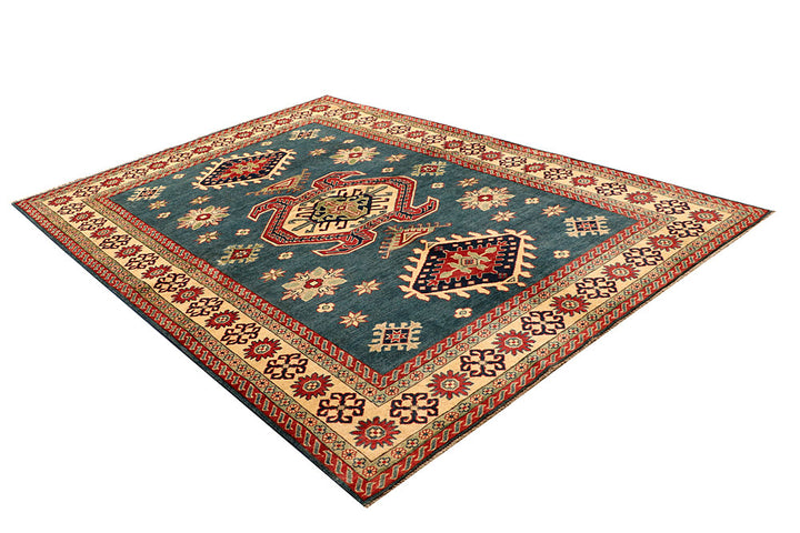 Cadet Blue Kazak 6' 7 x 9' 5 - No. 67600 - ALRUG Rug Store