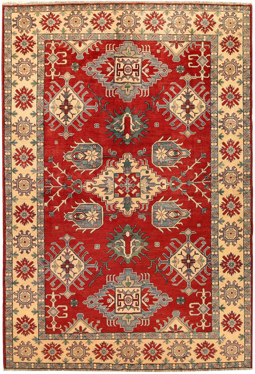 Firebrick Kazak 6' 6 x 9' 9 - No. 67601 - ALRUG Rug Store