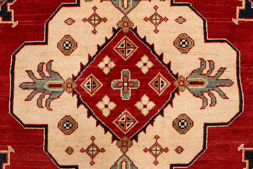 Firebrick Kazak 6' 7 x 9' 9 - No. 67602 - ALRUG Rug Store