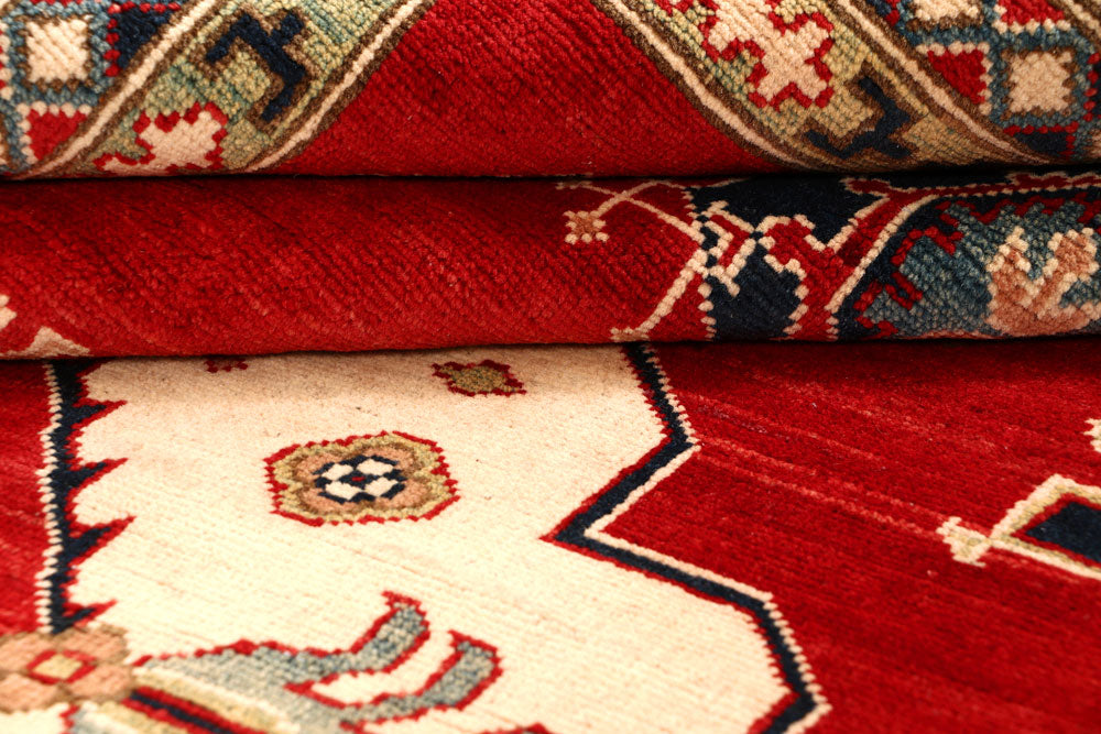 Firebrick Kazak 6' 7 x 9' 9 - No. 67602 - ALRUG Rug Store