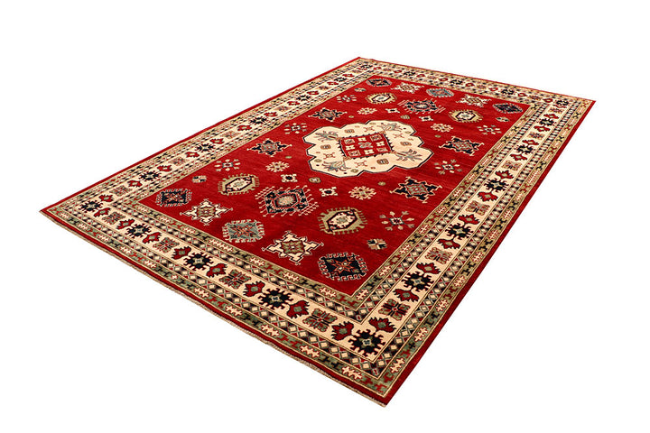 Firebrick Kazak 6' 7 x 9' 9 - No. 67602 - ALRUG Rug Store