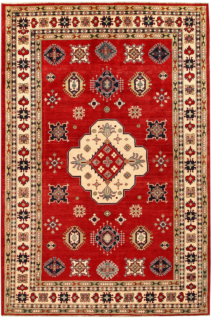 Firebrick Kazak 6' 7 x 9' 9 - No. 67602 - ALRUG Rug Store
