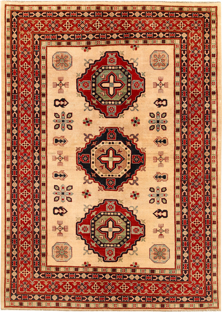 Bisque Kazak 6' 9 x 9' 5 - No. 67604 - ALRUG Rug Store