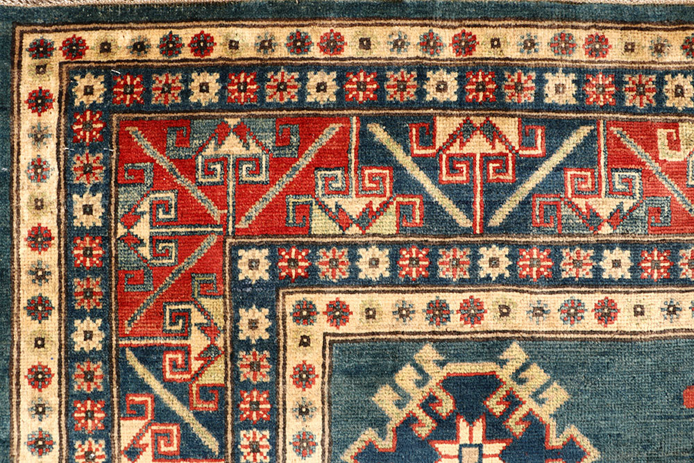 Cadet Blue Kazak 6' 8 x 9' 11 - No. 67605 - ALRUG Rug Store