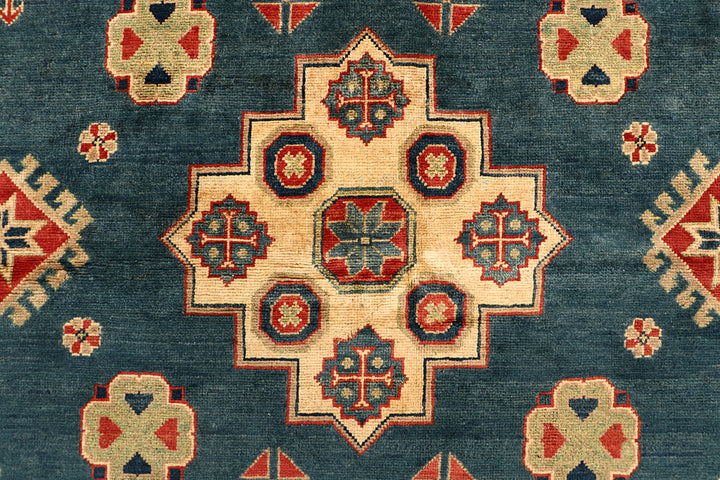 Cadet Blue Kazak 6' 8 x 9' 11 - No. 67605 - ALRUG Rug Store