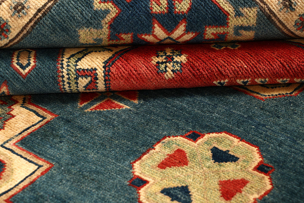 Cadet Blue Kazak 6' 8 x 9' 11 - No. 67605 - ALRUG Rug Store