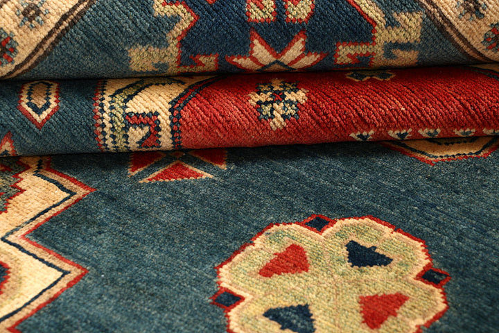 Cadet Blue Kazak 6' 8 x 9' 11 - No. 67605 - ALRUG Rug Store