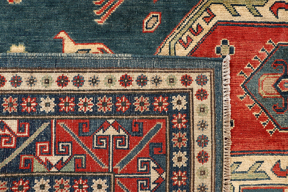 Cadet Blue Kazak 6' 8 x 9' 11 - No. 67605 - ALRUG Rug Store