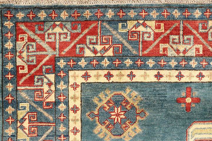Cadet Blue Kazak 5' 8 x 7' 9 - No. 67608 - ALRUG Rug Store