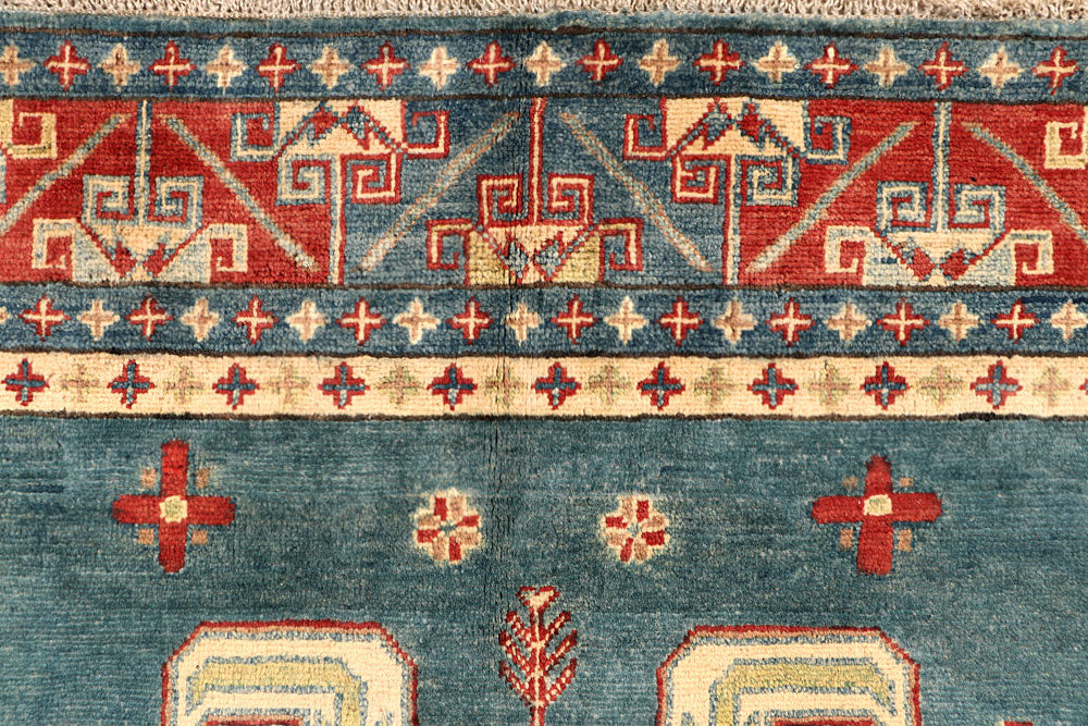 Cadet Blue Kazak 5' 8 x 7' 9 - No. 67608 - ALRUG Rug Store
