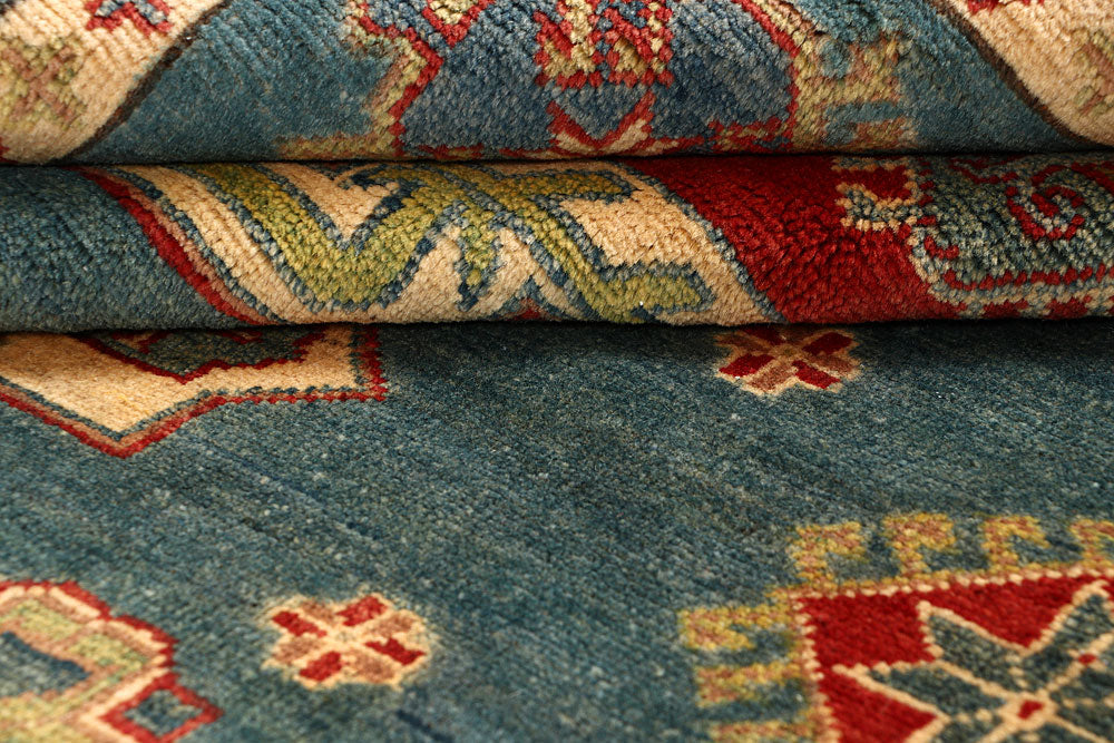 Cadet Blue Kazak 5' 8 x 7' 9 - No. 67608 - ALRUG Rug Store