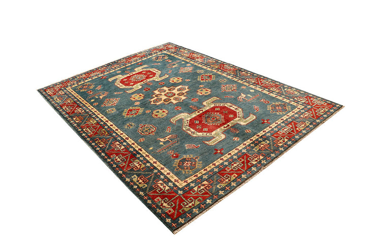 Cadet Blue Kazak 5' 8 x 7' 9 - No. 67608 - ALRUG Rug Store