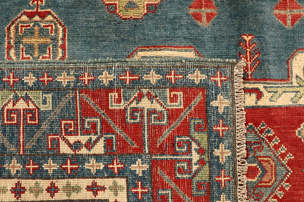 Cadet Blue Kazak 5' 8 x 7' 9 - No. 67608 - ALRUG Rug Store