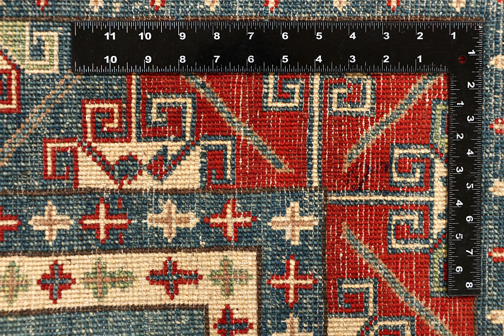 Cadet Blue Kazak 5' 8 x 7' 9 - No. 67608 - ALRUG Rug Store