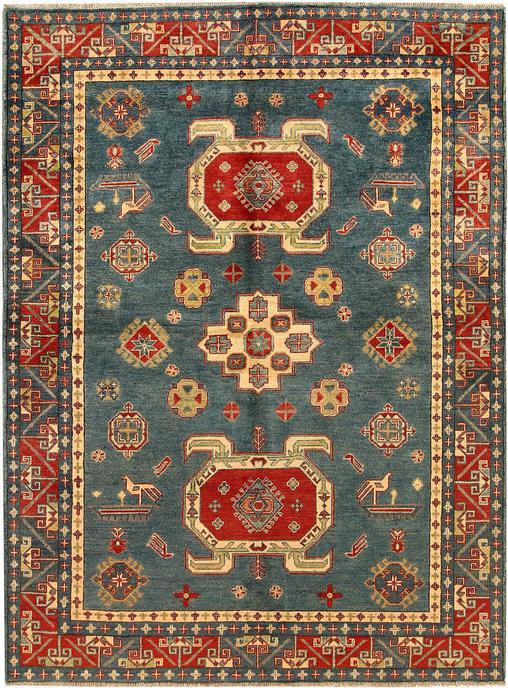 Cadet Blue Kazak 5' 8 x 7' 9 - No. 67608 - ALRUG Rug Store