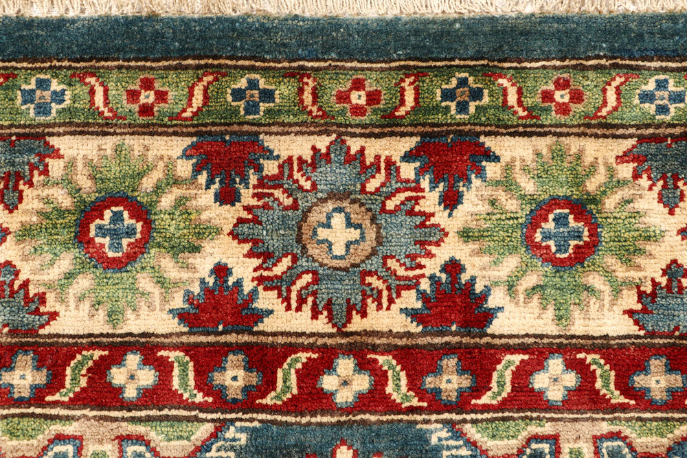 Cadet Blue Kazak 5' 5 x 7' 7 - No. 67610 - ALRUG Rug Store