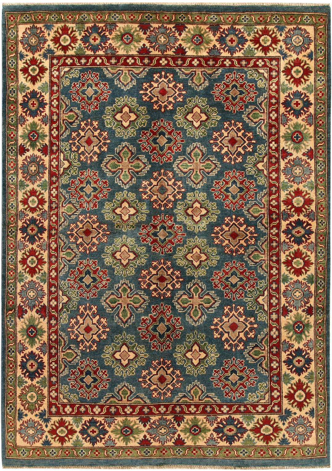 Cadet Blue Kazak 5' 5 x 7' 7 - No. 67610 - ALRUG Rug Store