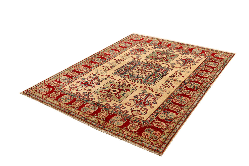 Navajo White Kazak 5' 1 x 6' 8 - No. 67611 - ALRUG Rug Store