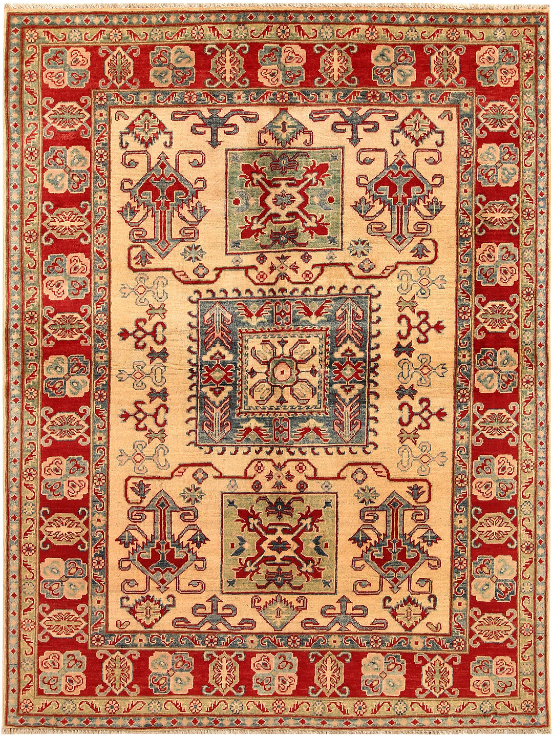 Navajo White Kazak 5' 1 x 6' 8 - No. 67611 - ALRUG Rug Store