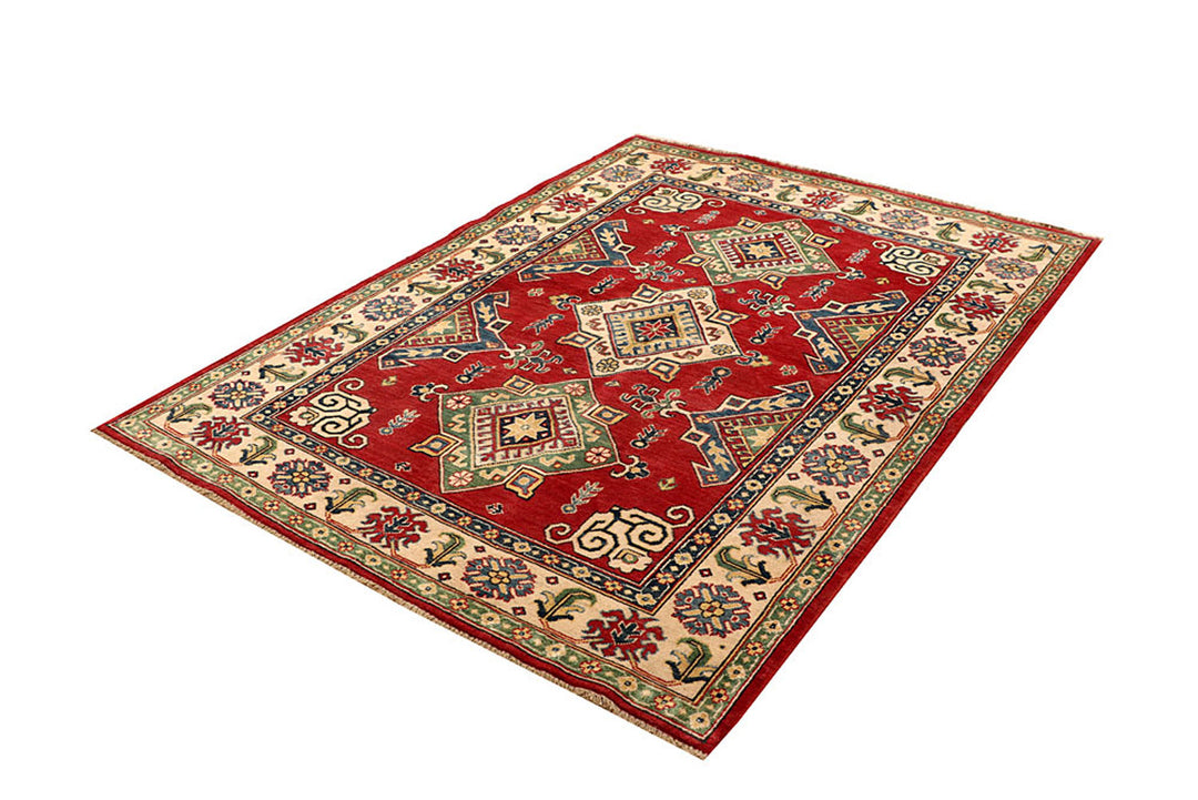 Firebrick Kazak 4' 10 x 6' 8 - No. 67612 - ALRUG Rug Store