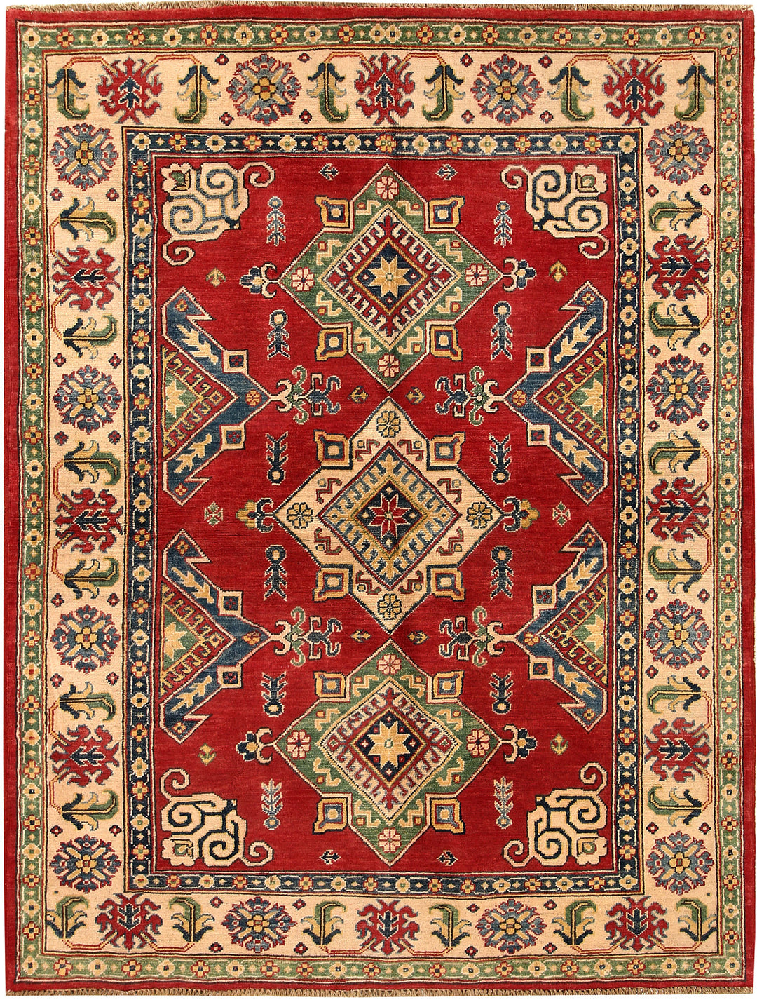 Firebrick Kazak 4' 10 x 6' 8 - No. 67612 - ALRUG Rug Store