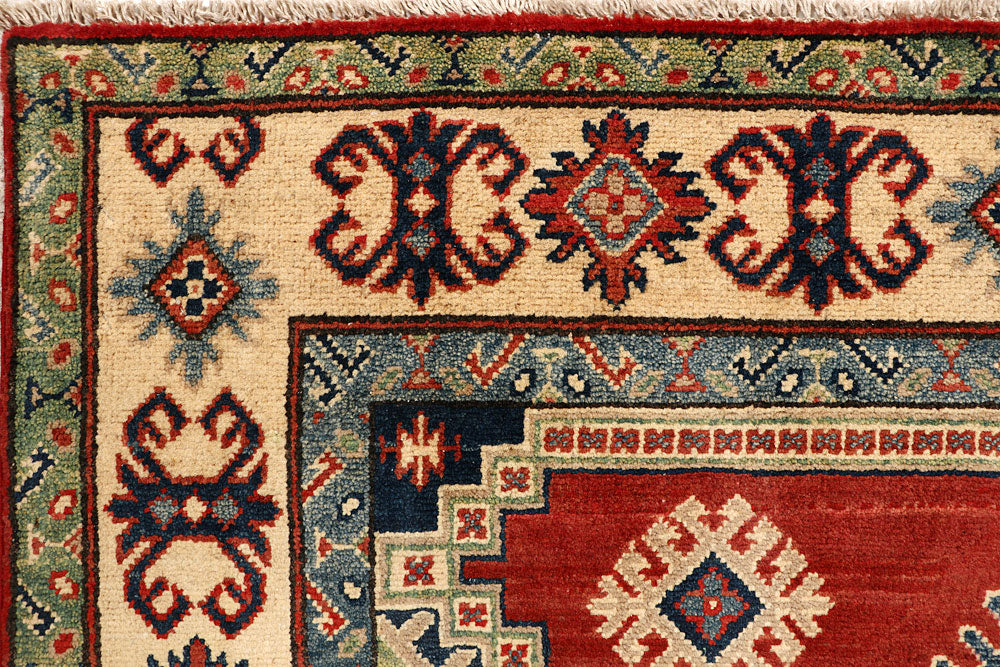 Firebrick Kazak 5' 2 x 6' 6 - No. 67613 - ALRUG Rug Store