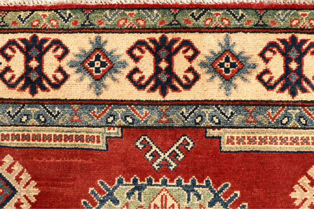 Firebrick Kazak 5' 2 x 6' 6 - No. 67613 - ALRUG Rug Store