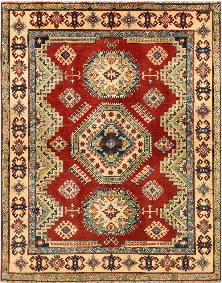 Firebrick Kazak 5' 2 x 6' 6 - No. 67613 - ALRUG Rug Store