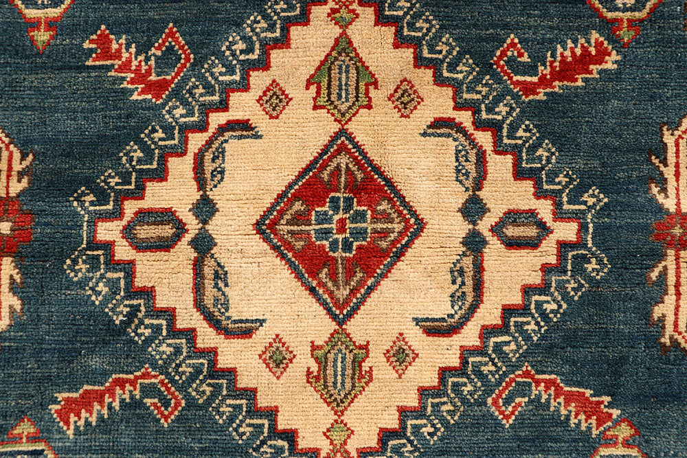 Cadet Blue Kazak 5' 1 x 6' 10 - No. 67619 - ALRUG Rug Store