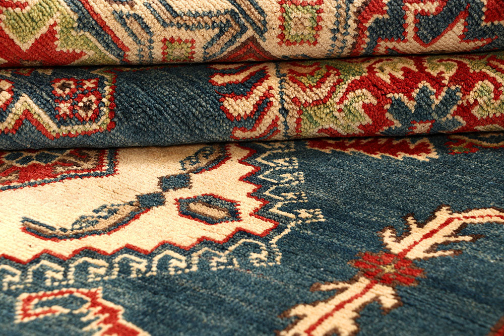 Cadet Blue Kazak 5' 1 x 6' 10 - No. 67619 - ALRUG Rug Store